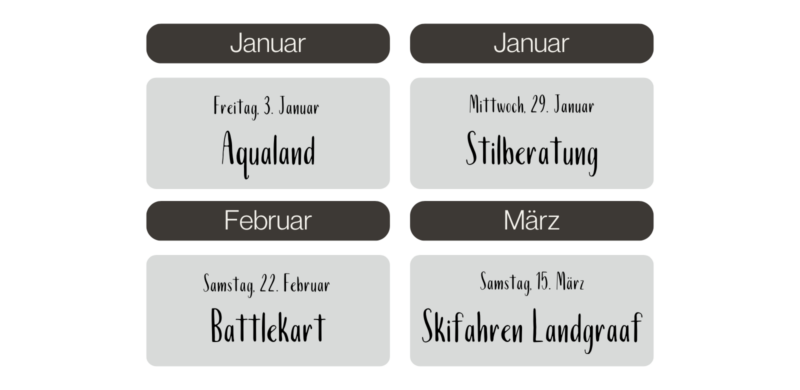 4Youth Aktivitäten Kalender